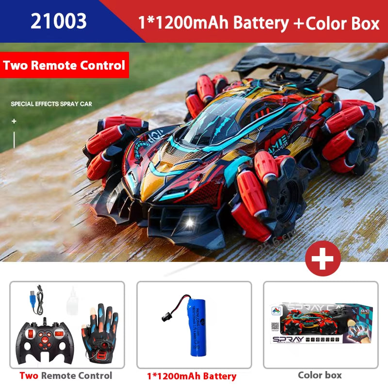 Wltoys F1 Drift RC Car - LED Lights, Music, 2.4G Gesture Control, 4WD Stunt Car for Kids