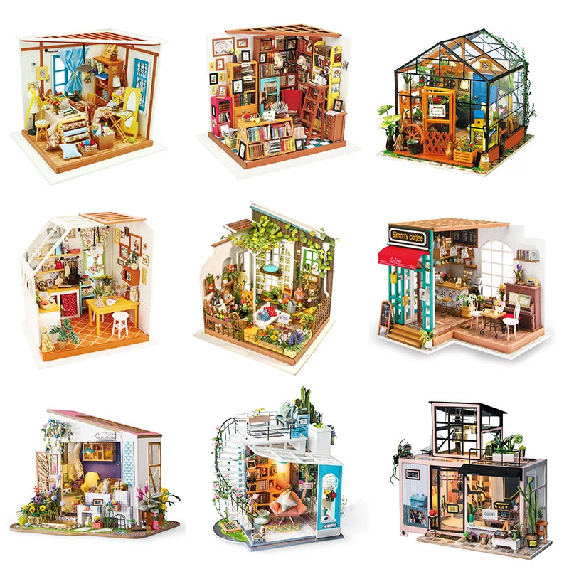 Enchanting DIY Wooden Miniature Dollhouse Kit - 1:24 Scale Handmade Model for All Ages