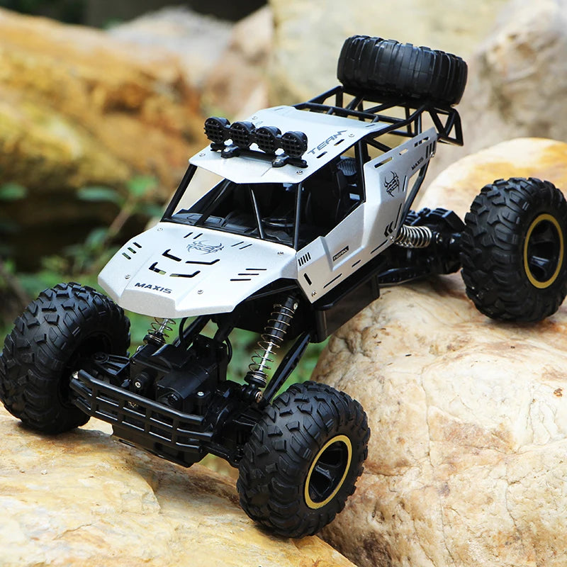 4WD Remote Control Off-Road RC Car with LED Lights - Perfect Gift for Boys and Kids!