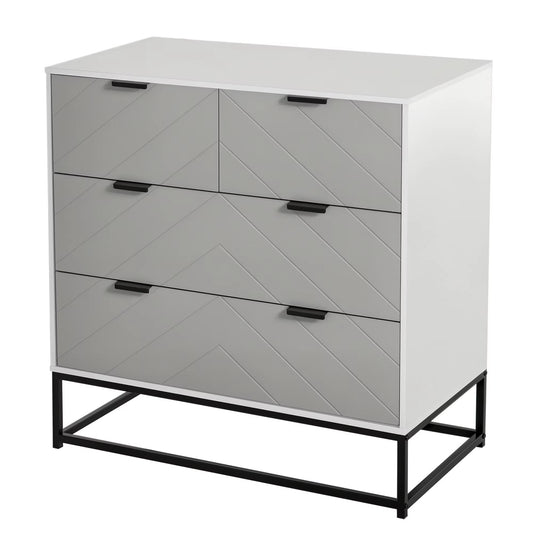 Modern Chest of 4 Drawers Sideboard Dresser for Bedroom Living Room