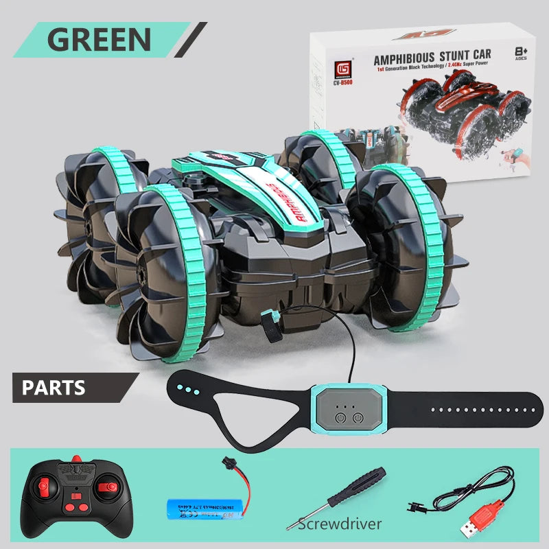 Amphibious Remote Control Car & Boat - 2.4G Waterproof 4WD Stunt Vehicle for All Terrain Fun