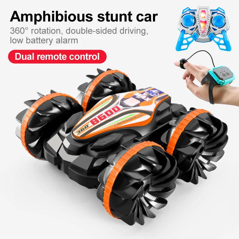 Amphibious Remote Control Car & Boat - 2.4G Waterproof 4WD Stunt Vehicle for All Terrain Fun
