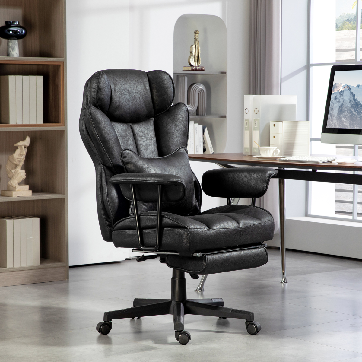 Ergonomic Office Chair with Reclining Back & Footrest - Ultimate Comfort!