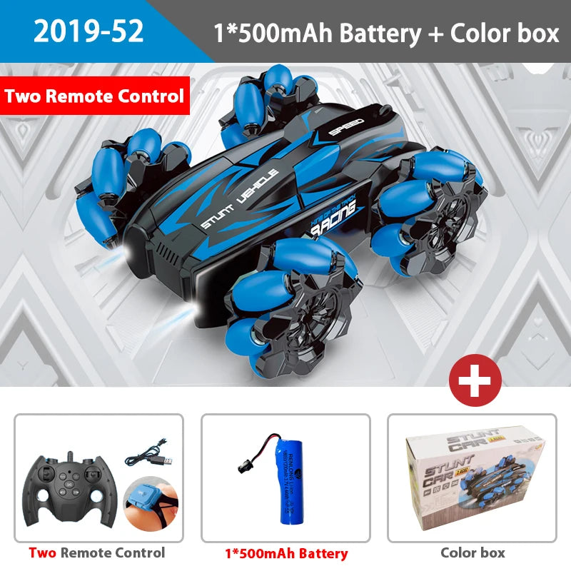 Wltoys F1 Drift RC Car - LED Lights, Music, 2.4G Gesture Control, 4WD Stunt Car for Kids