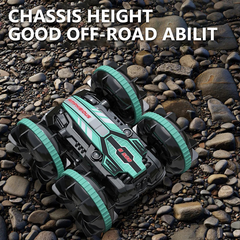 Amphibious Remote Control Car & Boat - 2.4G Waterproof 4WD Stunt Vehicle for All Terrain Fun