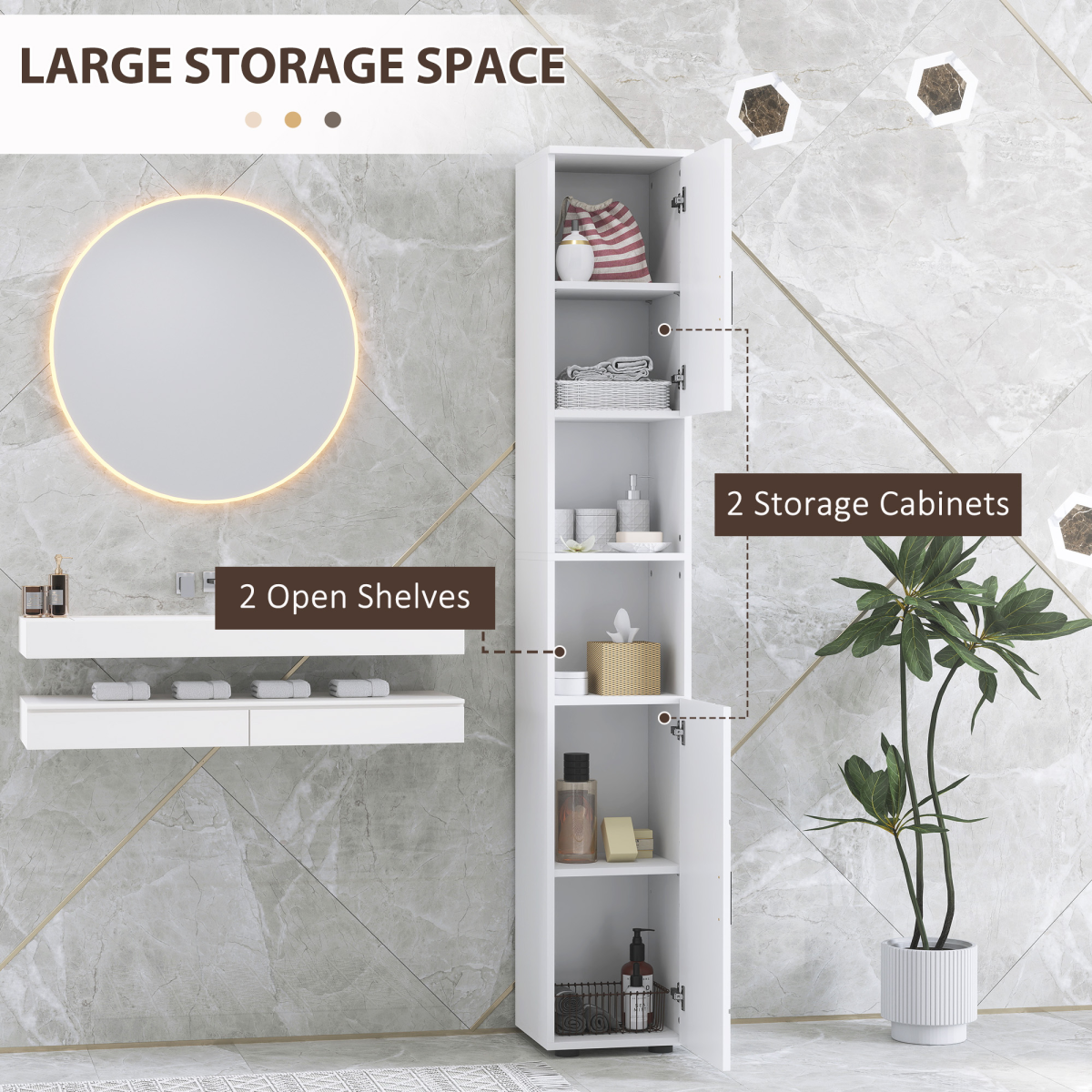 Smart Slim Storage Cabinet: Optimize Your Bathroom Space with Style!
