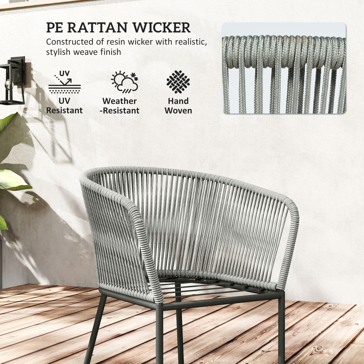 6-Seater Rattan Dining Set with Stylish Acacia Wood Table & Cushions