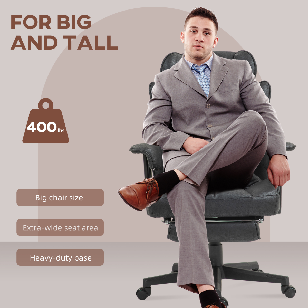Ergonomic Office Chair with Reclining Back & Footrest - Ultimate Comfort!
