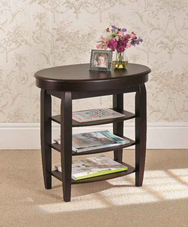 Swivel Top Side Table with Hidden Storage – Mahogany or Oak Finish