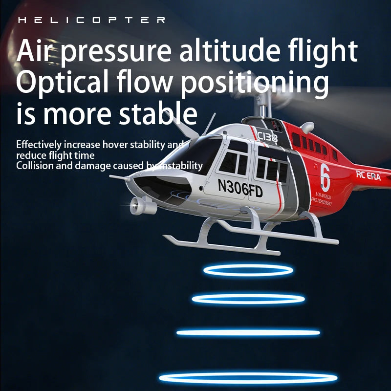 Experience the Thrill of Flight with the RC ERA C138 1:36 Remote Control Bell 206 Helicopter - Altitude Hold & 6-Axis Gyro Technology!