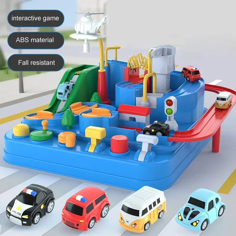 Ultimate Racing Rail Car Adventure Set - Interactive Educational Toy for Kids with Trains, Animals, and Space Rockets!