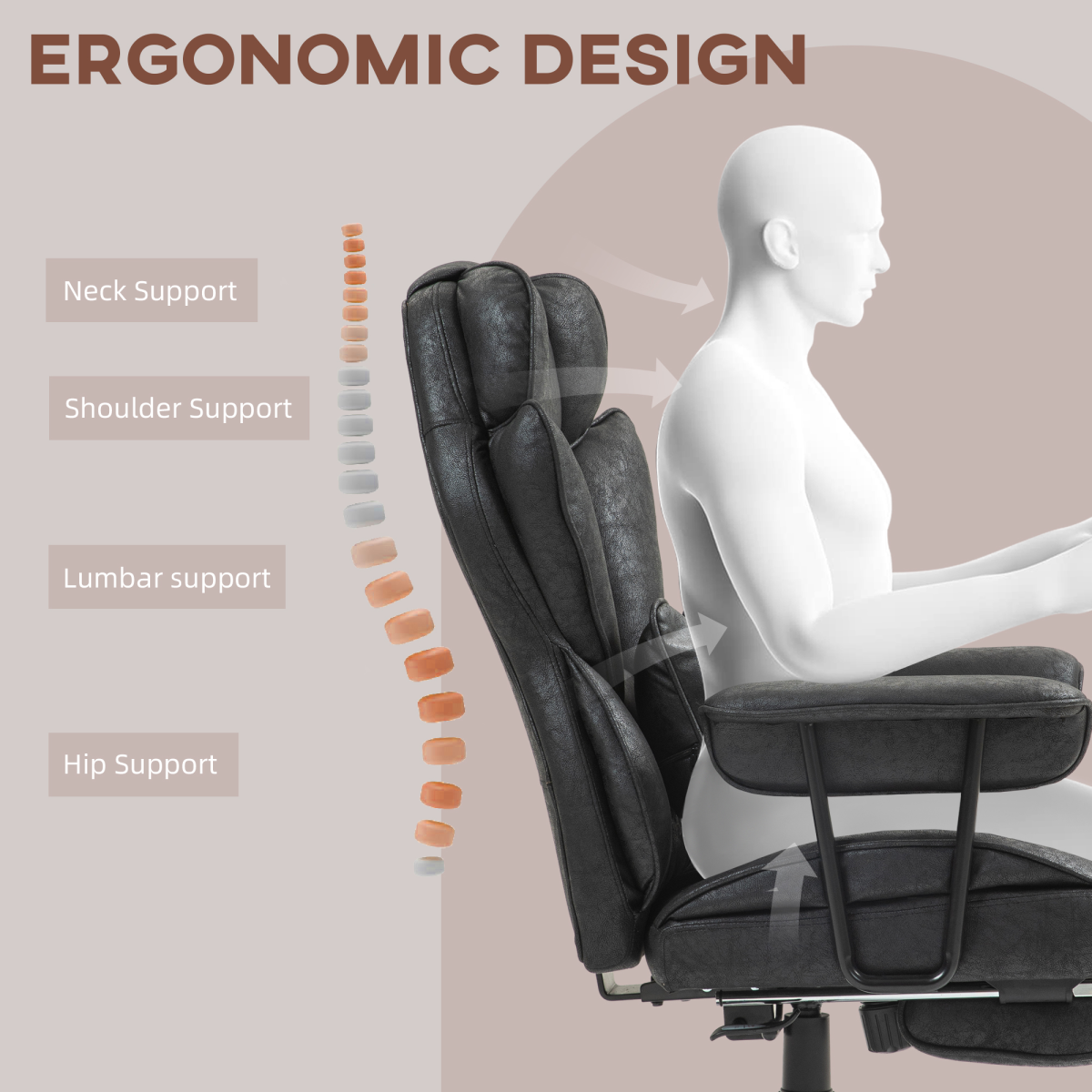 Ergonomic Office Chair with Reclining Back & Footrest - Ultimate Comfort!