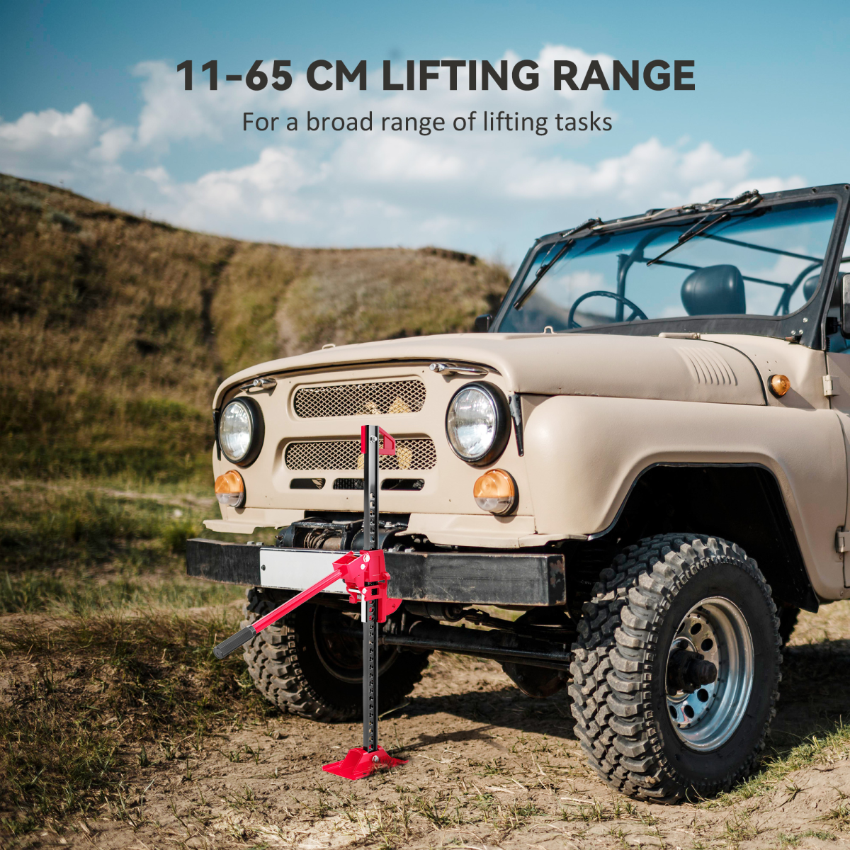 33" High Lift 3-Tonne Farm Jack for 4x4 Vehicles