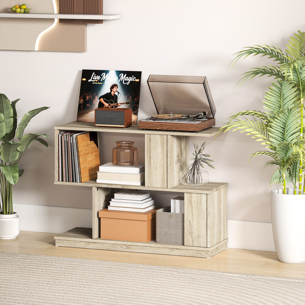 Elevate Your Space: S-Shaped Modern End Table & Nightstand