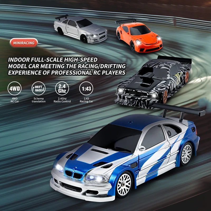 High-Speed 1/43 RC Drift Car - 2.4G Mini Remote Control Off-Road Racing Vehicle