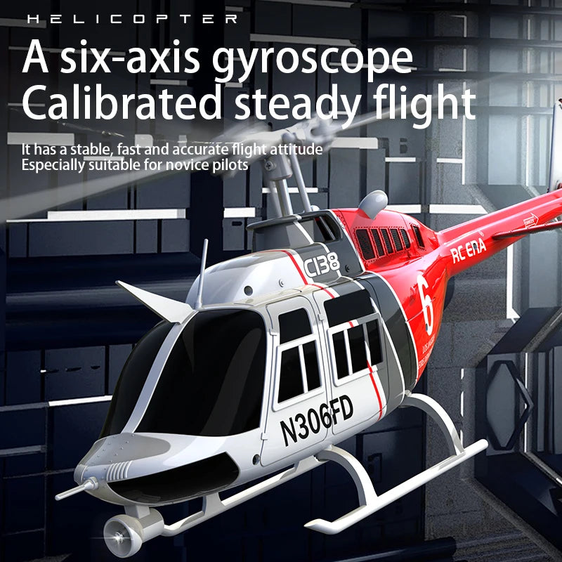 Experience the Thrill of Flight with the RC ERA C138 1:36 Remote Control Bell 206 Helicopter - Altitude Hold & 6-Axis Gyro Technology!