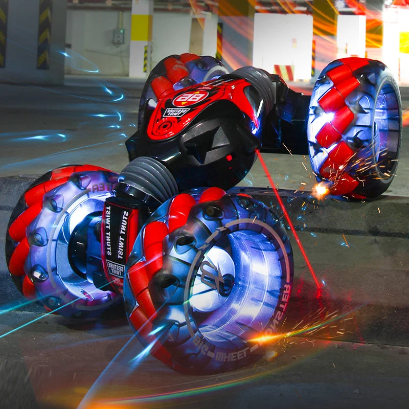 1:12 Scale 4WD RC Gesture Control Off-Road Stunt Car with Music & Lights - Perfect Gift for Boys!