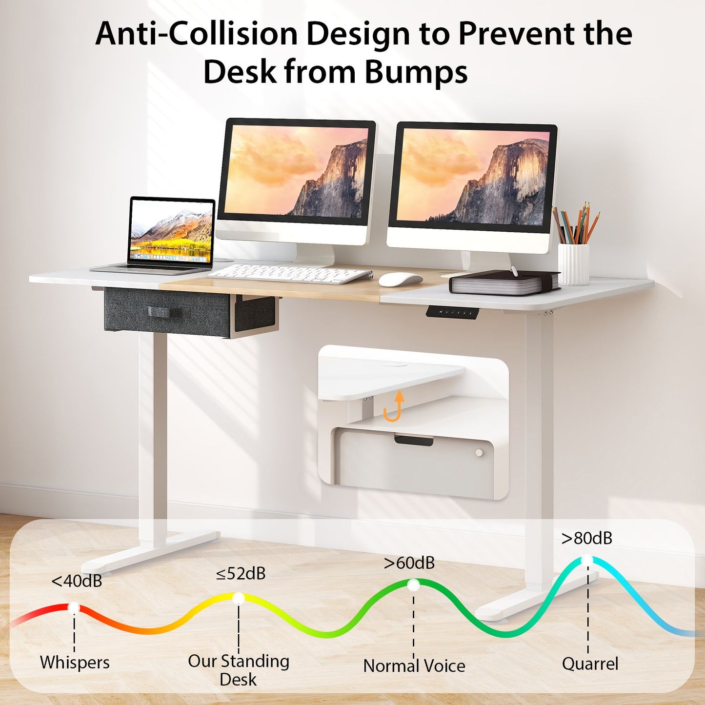 Transform Your Workspace: Electric Height Adjustable Standing Desk with USB Charging Port