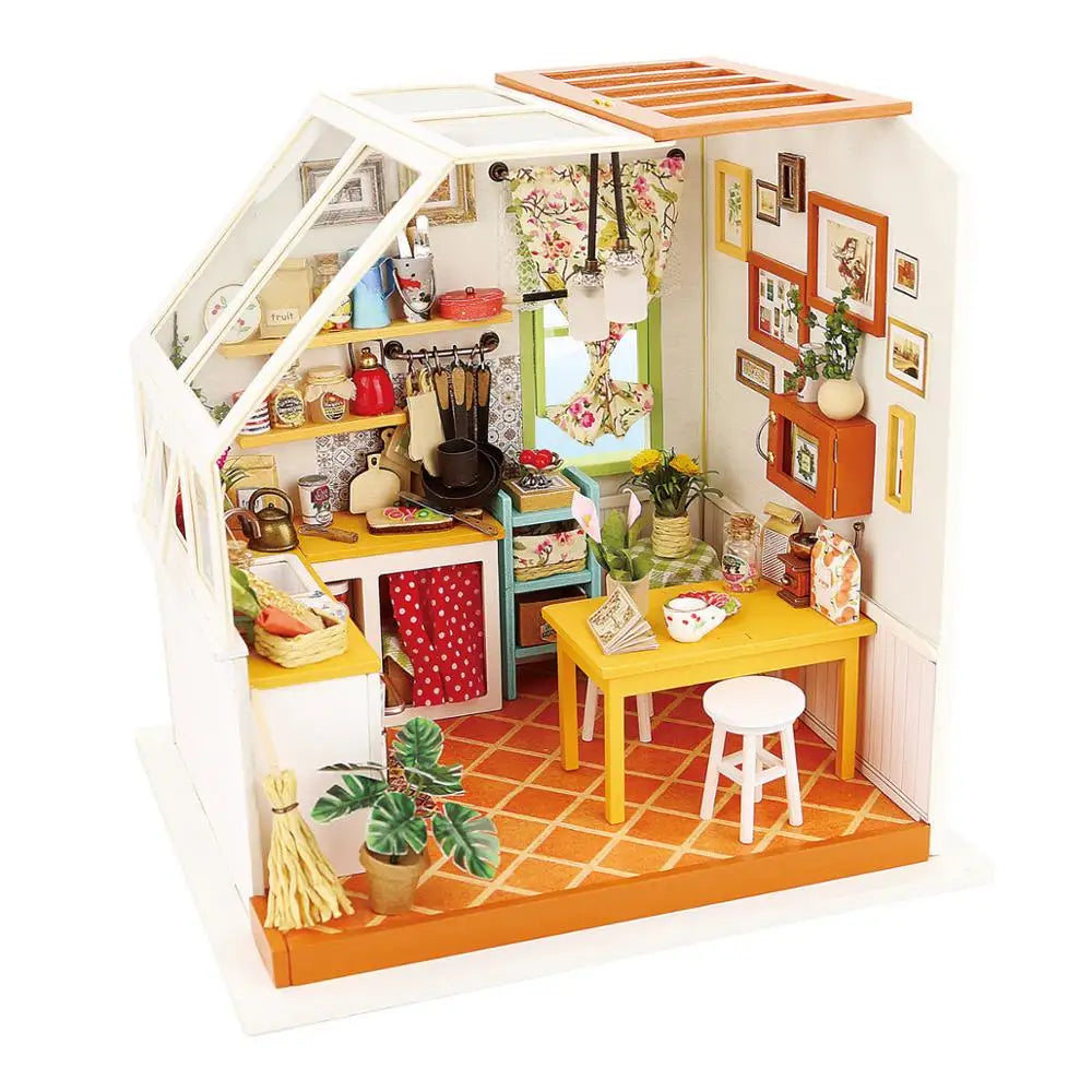 Enchanting DIY Wooden Miniature Dollhouse Kit - 1:24 Scale Handmade Model for All Ages