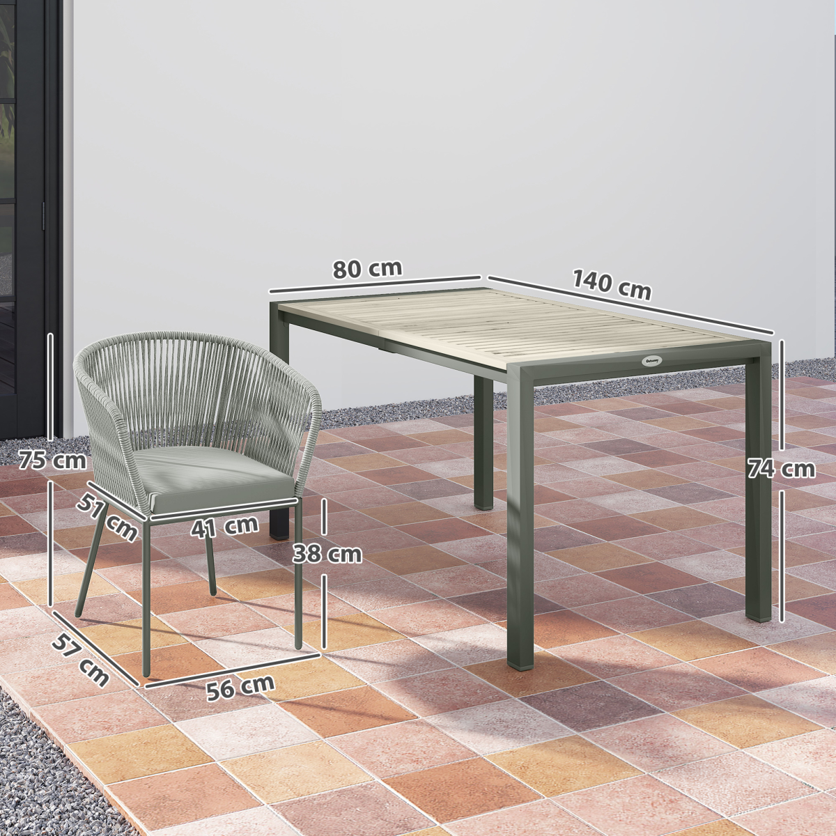 6-Seater Rattan Dining Set with Stylish Acacia Wood Table & Cushions