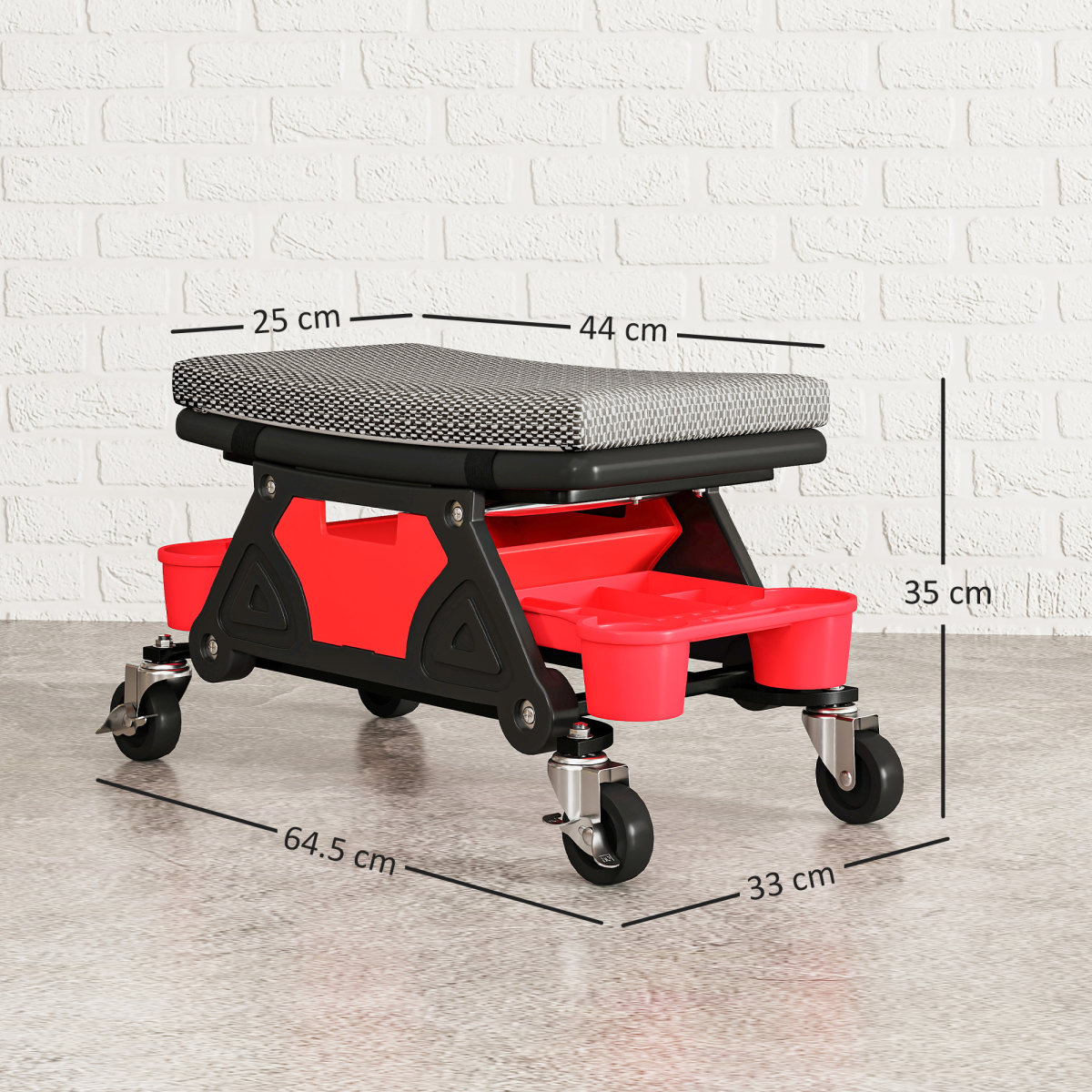 Ultimate Mechanic Rolling Stool - 135kg Capacity, Tool Organizer, Comfort!