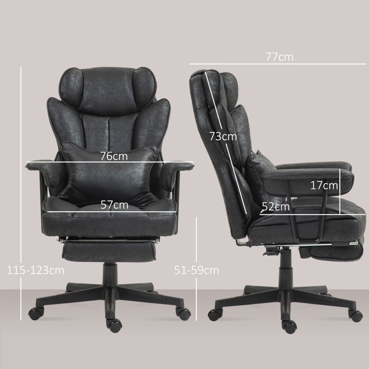 Ergonomic Office Chair with Reclining Back & Footrest - Ultimate Comfort!