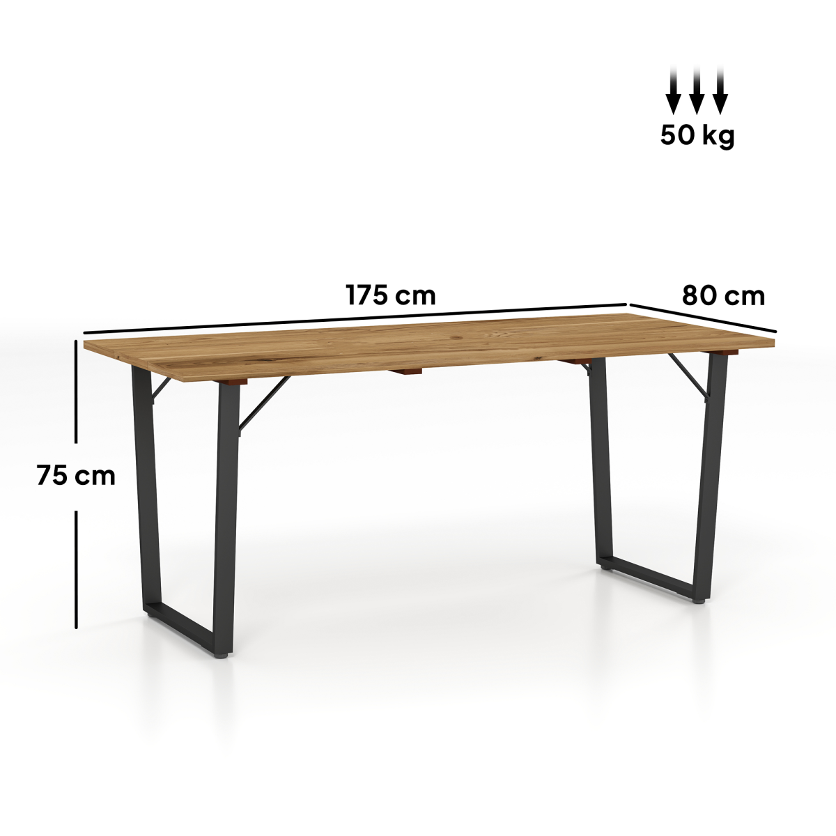 6-Person Wooden Garden Table with Parasol Hole for Outdoor Dining