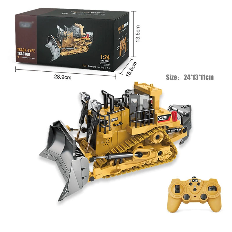 1:24 Scale 9CH Remote Control Alloy Dump Truck - Heavy Excavator Fun!