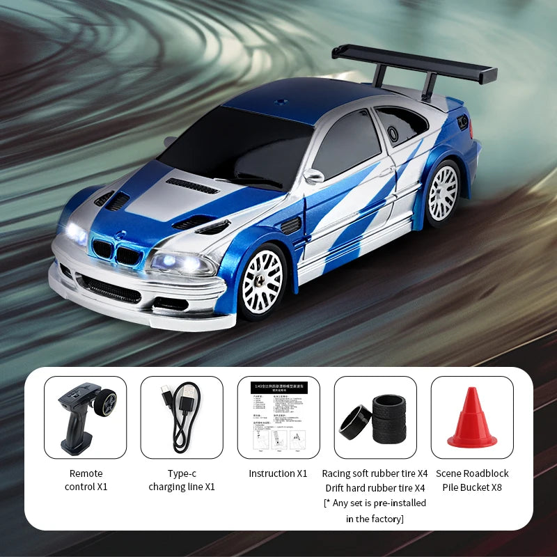 High-Speed 1/43 RC Drift Car - 2.4G Mini Remote Control Off-Road Racing Vehicle