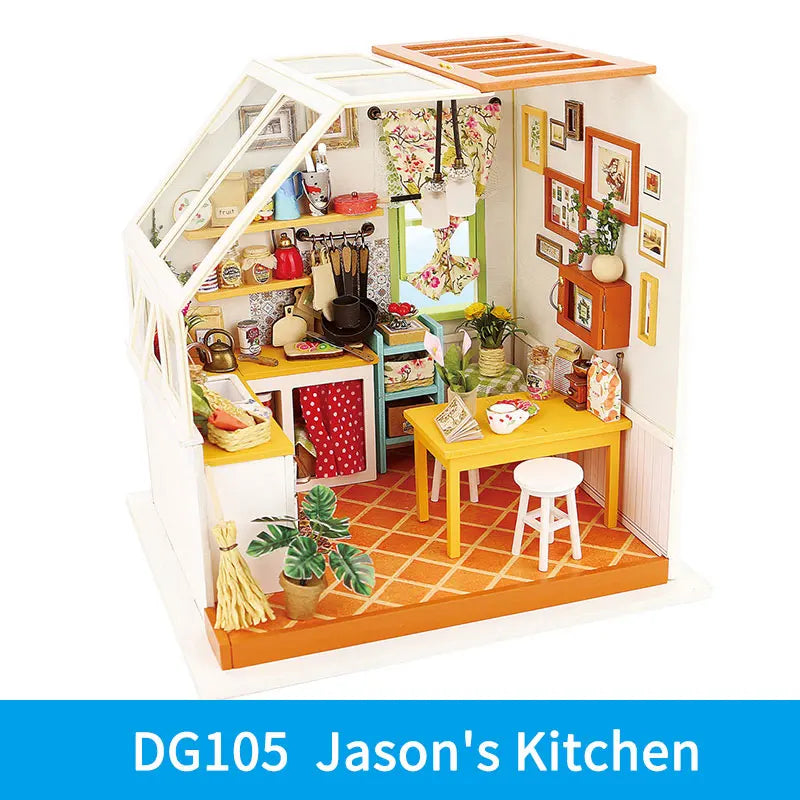 Enchanting DIY Wooden Miniature Dollhouse Kit - 1:24 Scale Handmade Model for All Ages