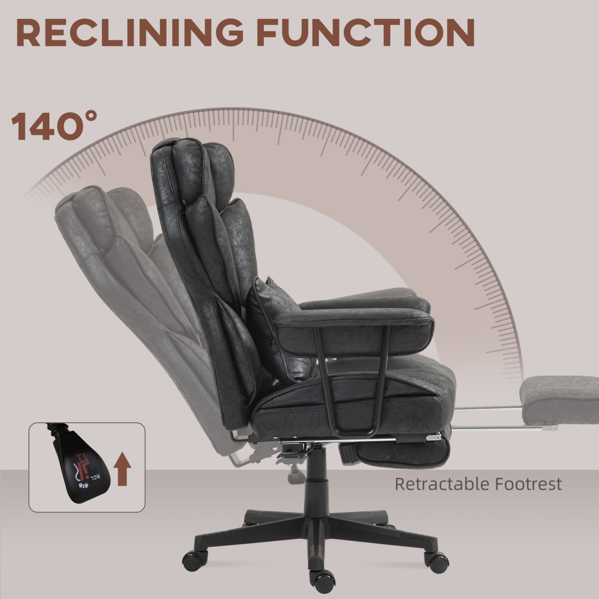 Ergonomic Office Chair with Reclining Back & Footrest - Ultimate Comfort!