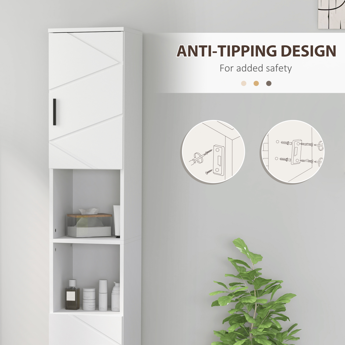 Smart Slim Storage Cabinet: Optimize Your Bathroom Space with Style!