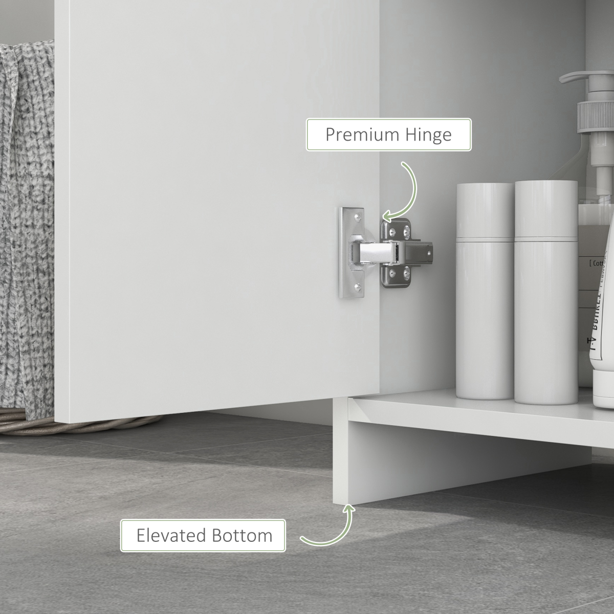 Slim White Bathroom Cabinet: Stylish Storage for Toiletries & Essentials