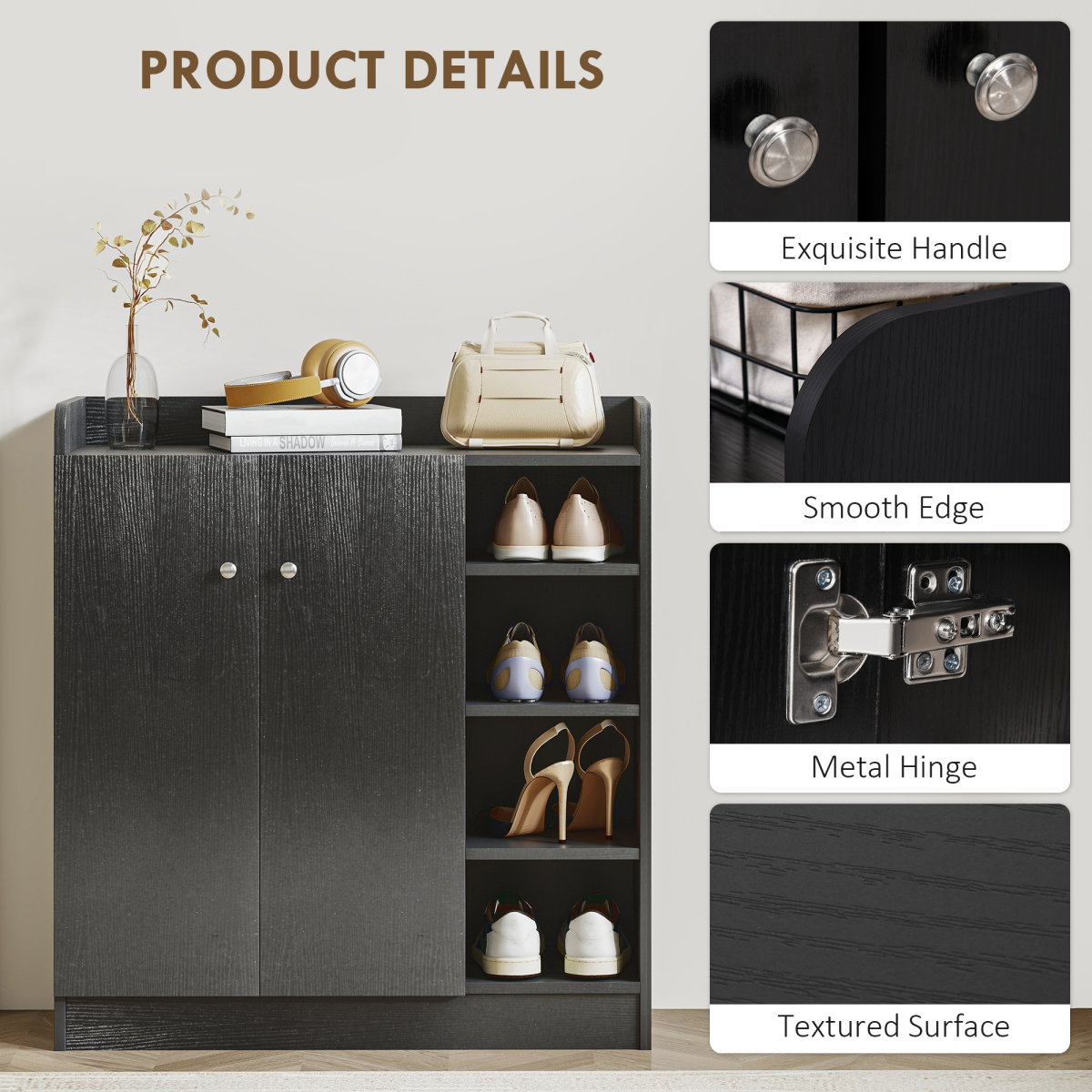 Adjustable Shoe Storage Cabinet - Organize & Tidy Up to 12 Pairs