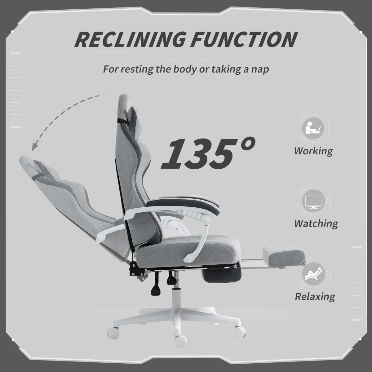 Elegant Grey Velvet Recliner Chair with Adjustable Height for Ultimate Comfort