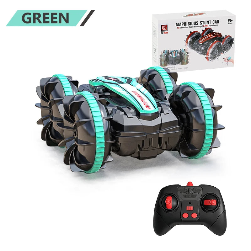 Amphibious Remote Control Car & Boat - 2.4G Waterproof 4WD Stunt Vehicle for All Terrain Fun