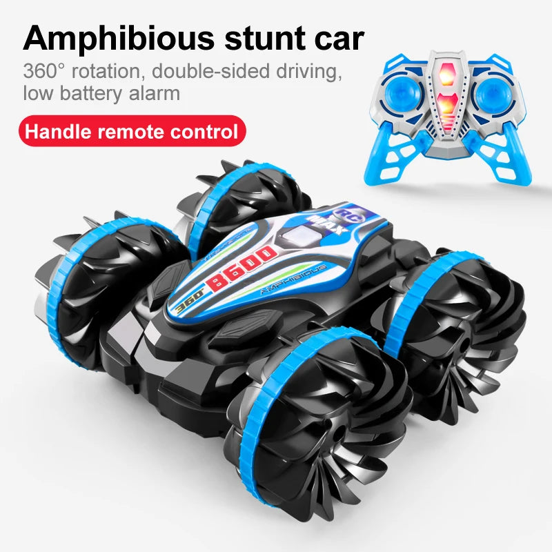 Amphibious Remote Control Car & Boat - 2.4G Waterproof 4WD Stunt Vehicle for All Terrain Fun