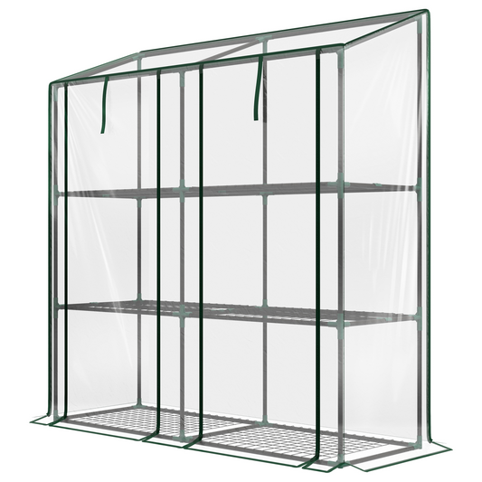 Compact Lean-to Mini Greenhouse: Grow & Organize Your Plants Anywhere