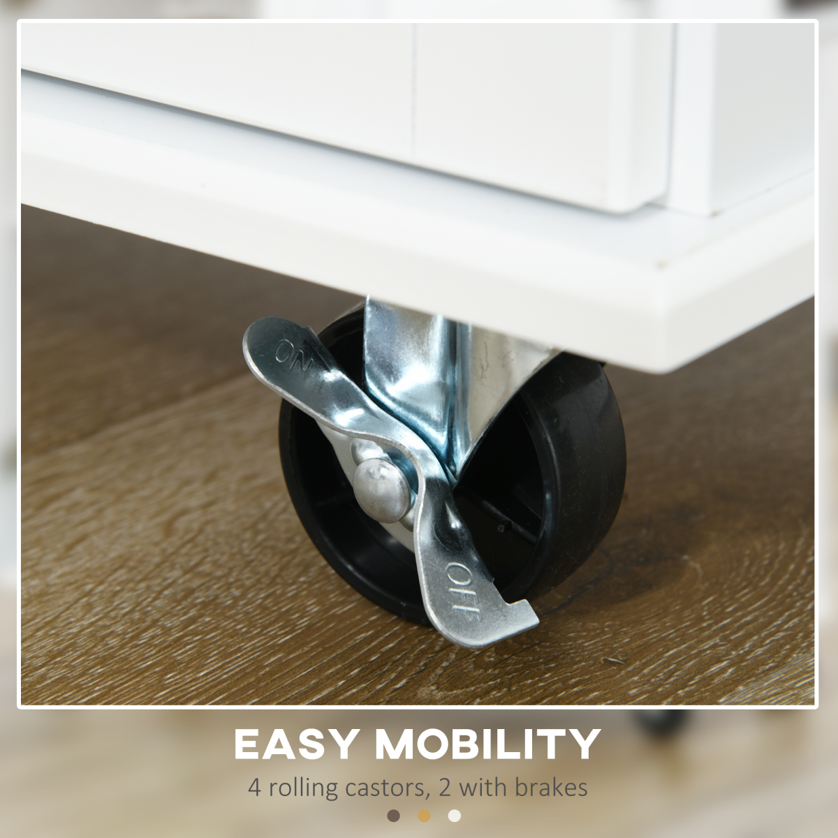 Versatile Rolling Kitchen Island Cart with Drop Leaf & Ample Storage