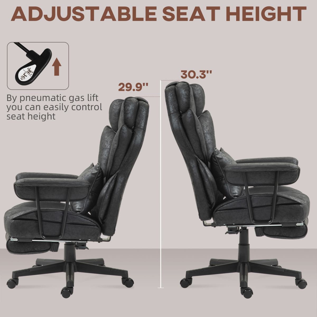 Ergonomic Office Chair with Reclining Back & Footrest - Ultimate Comfort!