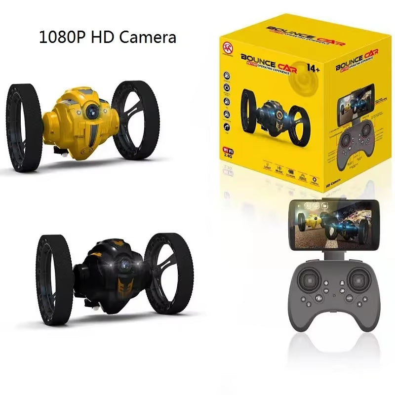 High-Speed WiFi Remote Control Jumping Car with 720P Camera & LED Lights - Ultimate Smart Stunt Toy for Christmas Fun!
