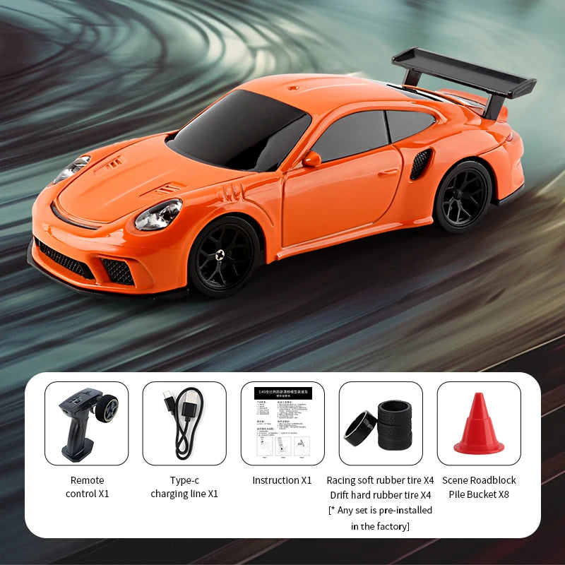 High-Speed 1/43 RC Drift Car - 2.4G Mini Remote Control Off-Road Racing Vehicle