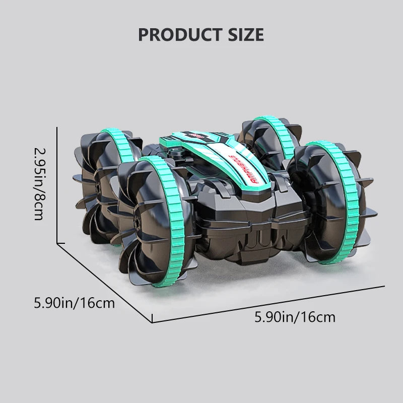 Amphibious Remote Control Car & Boat - 2.4G Waterproof 4WD Stunt Vehicle for All Terrain Fun
