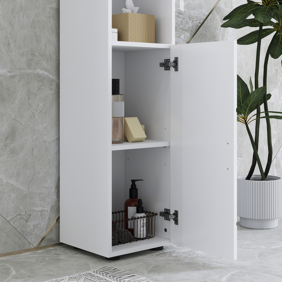 Smart Slim Storage Cabinet: Optimize Your Bathroom Space with Style!