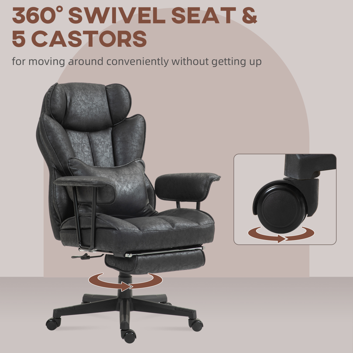 Heated Massage Office Chair - Relaxing Recline & Comfort in Style