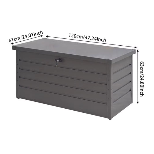 【】Weather Resistant Resin Deck Storage Container Box Outdoor Patio Garden Furniture