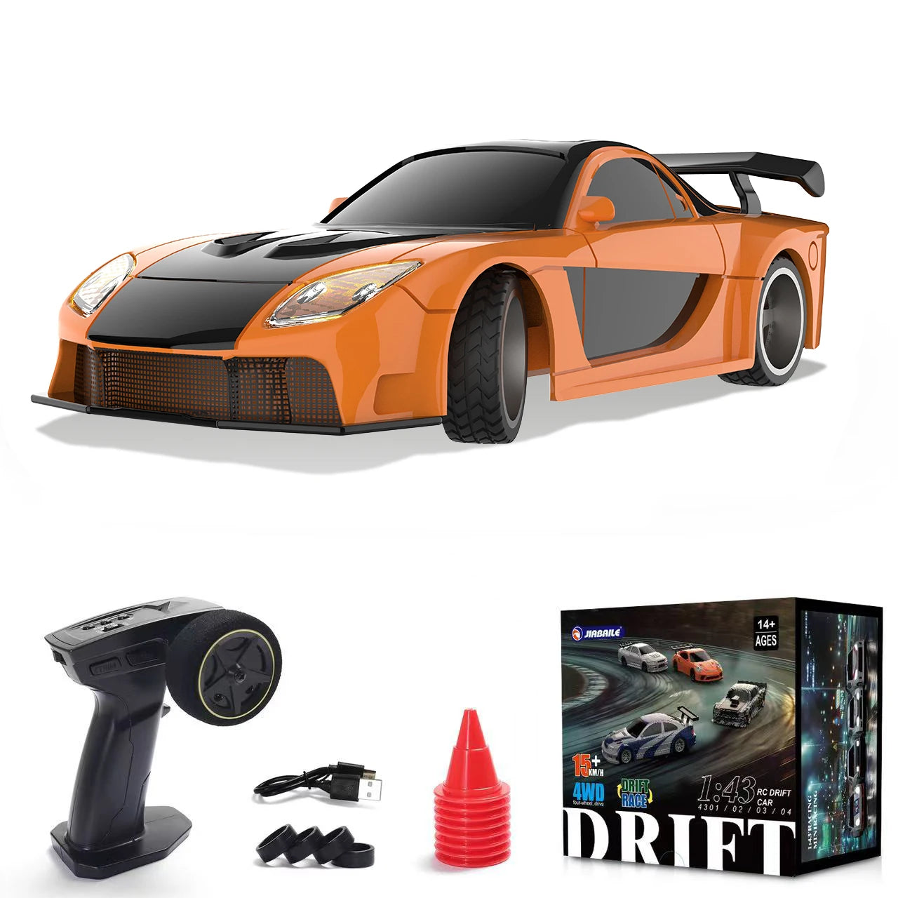 High-Speed 1/43 RC Drift Car - 2.4G Mini Remote Control Off-Road Racing Vehicle