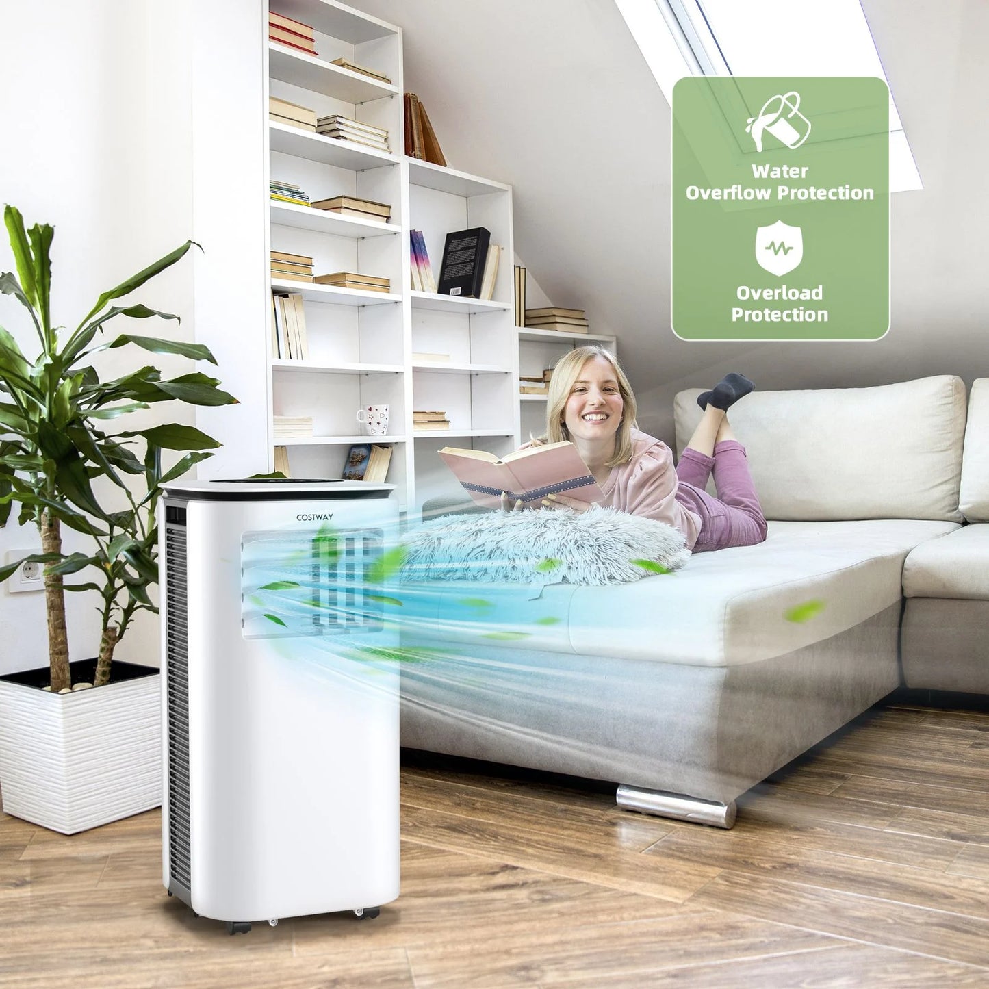 Stay Cool Anywhere: 4-in-1 Portable Air Conditioner 9000BTU with Remote Control