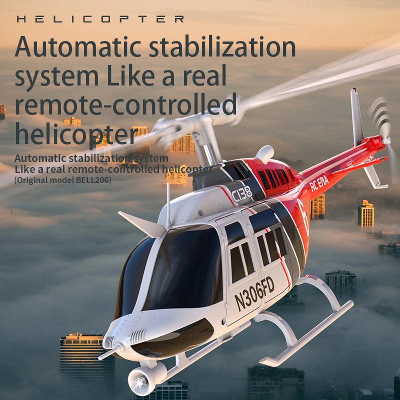 Experience the Thrill of Flight with the RC ERA C138 1:36 Remote Control Bell 206 Helicopter - Altitude Hold & 6-Axis Gyro Technology!