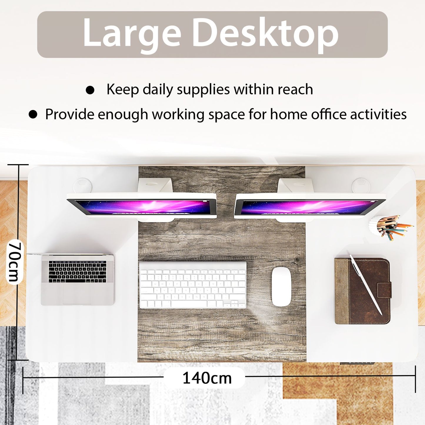 Transform Your Workspace: Electric Height Adjustable Standing Desk with USB Charging Port
